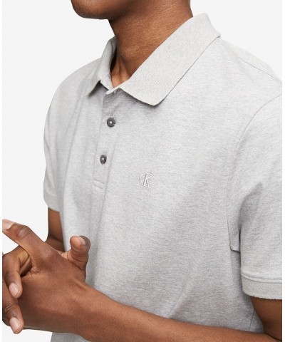 Men's Regular-Fit Smooth Cotton Monogram Logo Polo Shirt PD02 $27.49 Polo Shirts