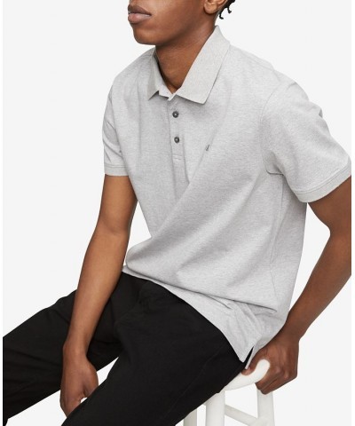 Men's Regular-Fit Smooth Cotton Monogram Logo Polo Shirt PD02 $27.49 Polo Shirts