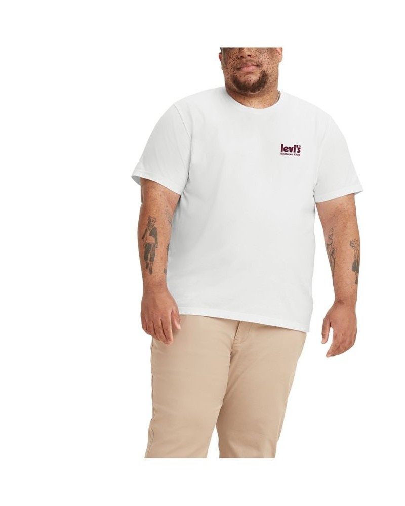 Big and Tall Men's Short Sleeve Relaxed Fit T-shirt White $16.45 T-Shirts