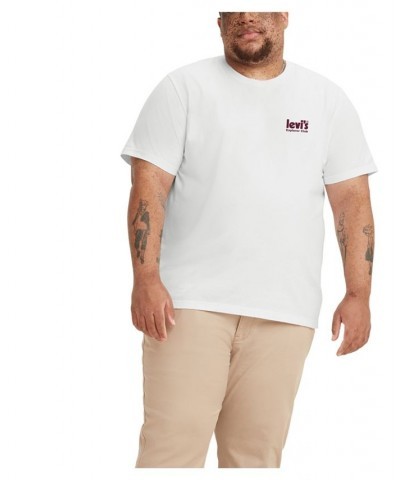 Big and Tall Men's Short Sleeve Relaxed Fit T-shirt White $16.45 T-Shirts