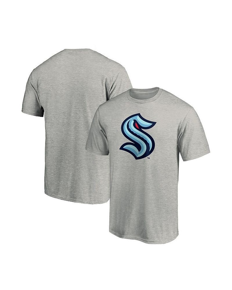 Men's Branded Heather Gray Seattle Kraken Big and Tall Primary Logo T-shirt $18.01 T-Shirts