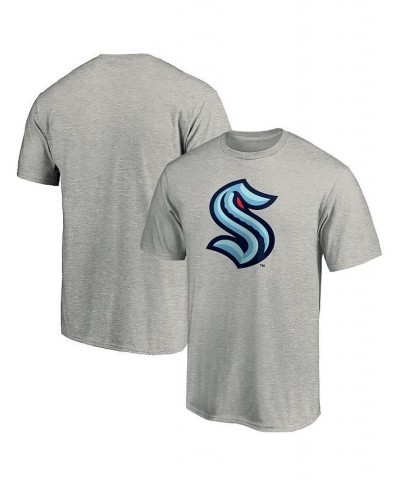 Men's Branded Heather Gray Seattle Kraken Big and Tall Primary Logo T-shirt $18.01 T-Shirts