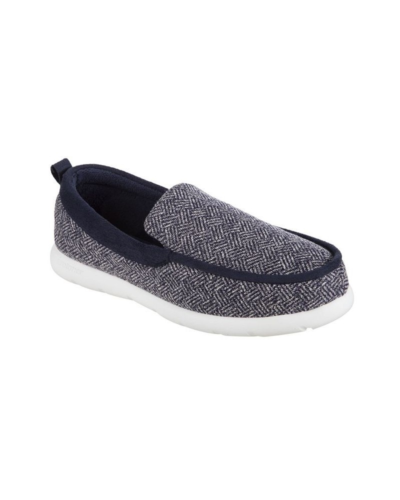 Signature Men's Zenz Hatch Knit Slip On Indoor/Outdoor Slippers Blue $15.18 Shoes