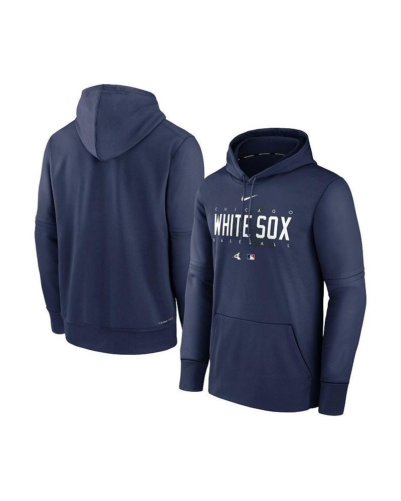 Men's Navy Chicago White Sox Authentic Collection Pregame Performance Pullover Hoodie $50.34 Sweatshirt