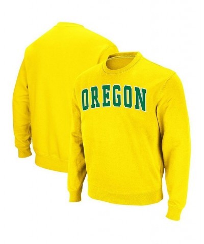 Men's Yellow Oregon Ducks Arch & Logo Tackle Twill Pullover Sweatshirt $31.19 Sweatshirt