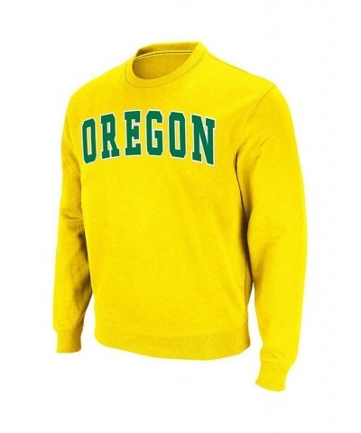 Men's Yellow Oregon Ducks Arch & Logo Tackle Twill Pullover Sweatshirt $31.19 Sweatshirt