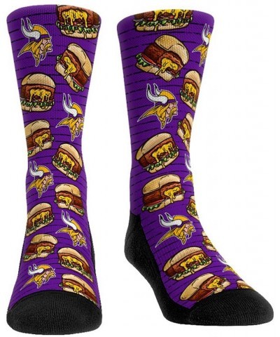 Men's Minnesota Vikings Localized Food Multi Crew Socks $14.10 Socks