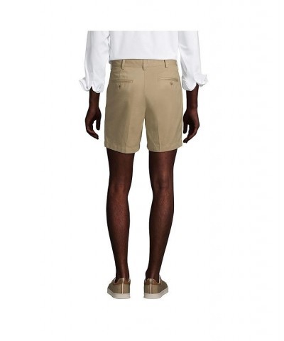 Men's Traditional Fit 6 Inch No Iron Chino Shorts Tan/Beige $25.98 Shorts