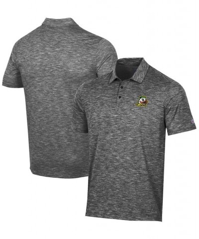 Men's Charcoal Oregon Ducks Micro Mesh Space-Dye Polo Shirt $35.39 Polo Shirts