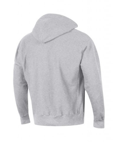 Men's Heathered Gray Illinois Fighting Illini Team Arch Reverse Weave Pullover Hoodie $52.24 Sweatshirt