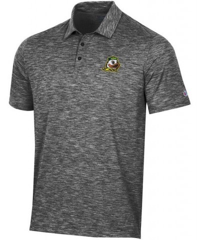 Men's Charcoal Oregon Ducks Micro Mesh Space-Dye Polo Shirt $35.39 Polo Shirts