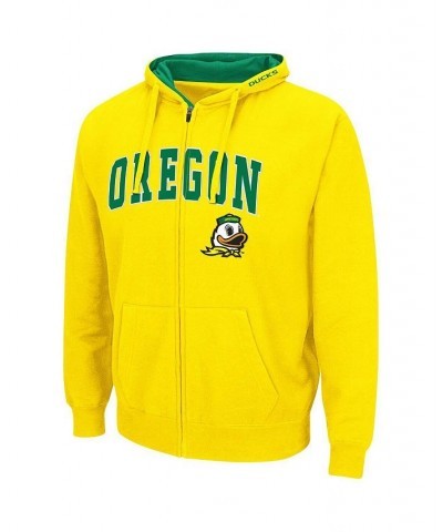 Men's Yellow Oregon Ducks Arch & Logo 3.0 Full-Zip Hoodie $32.39 Sweatshirt