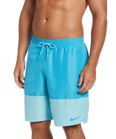 Men's Split Colorblocked 9" Swim Trunks PD04 $20.20 Swimsuits