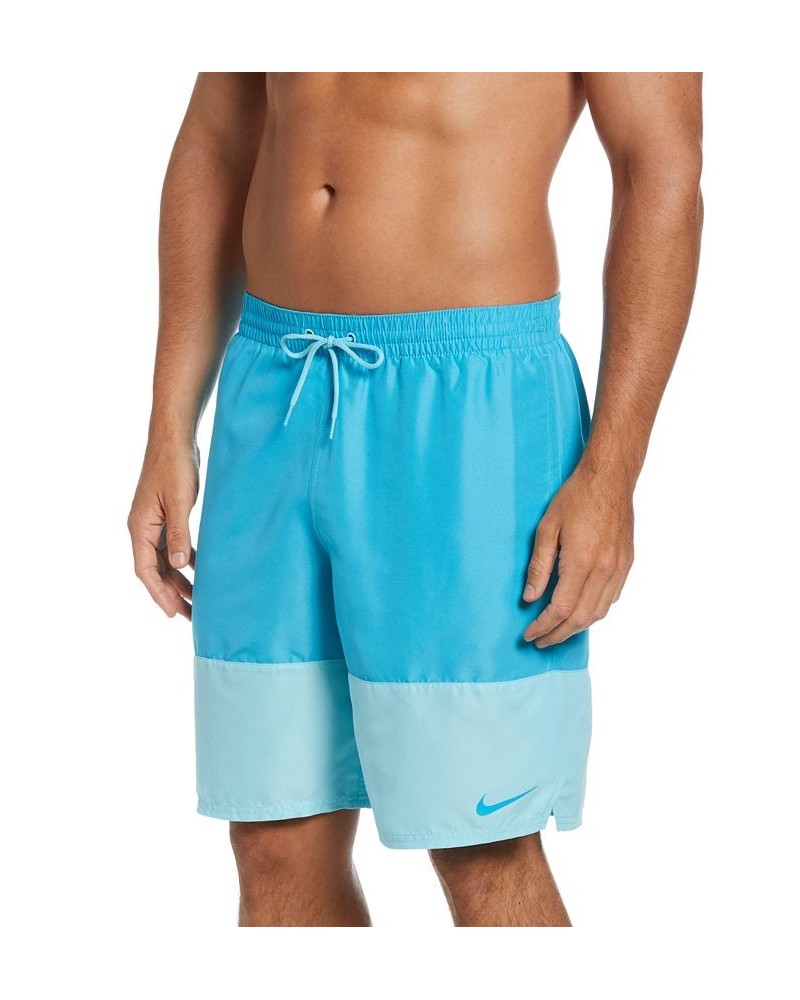 Men's Split Colorblocked 9" Swim Trunks PD04 $20.20 Swimsuits