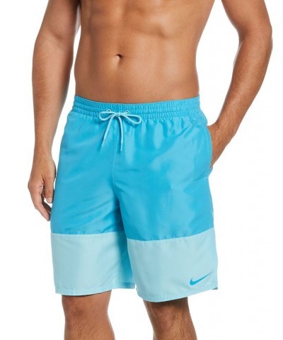 Men's Split Colorblocked 9" Swim Trunks PD04 $20.20 Swimsuits