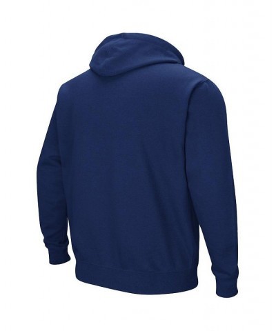 Men's Navy Roger Williams University Arch & Logo Pullover Hoodie $24.60 Sweatshirt