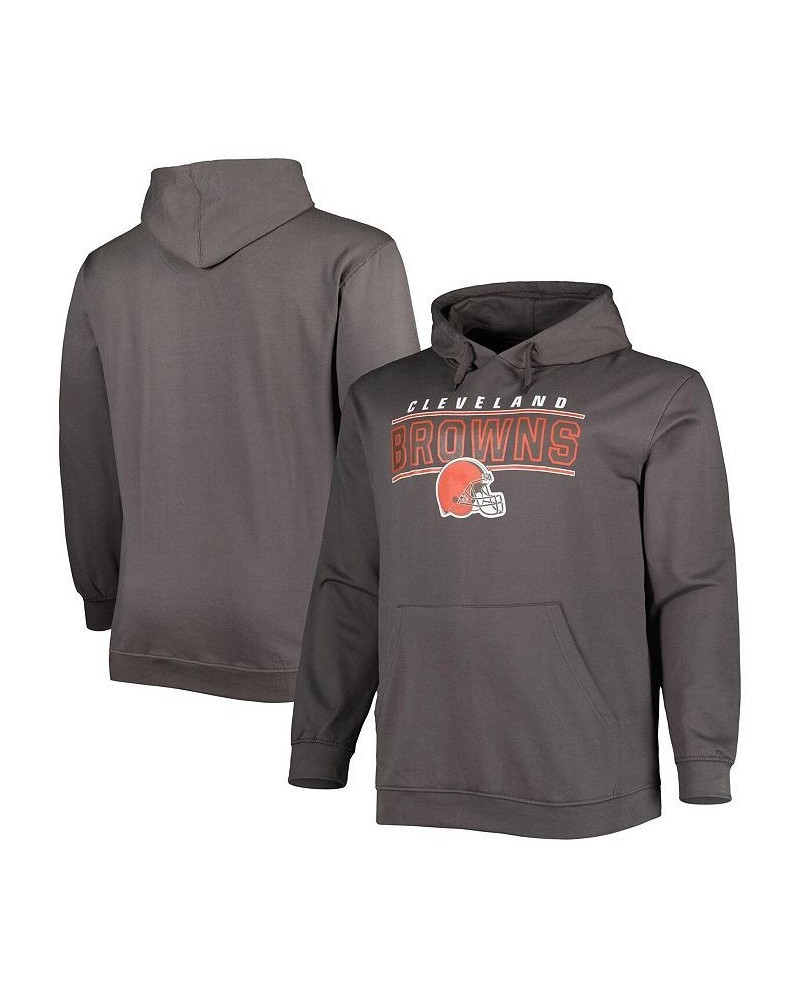 Men's Charcoal Cleveland Browns Big and Tall Logo Pullover Hoodie $41.28 Sweatshirt