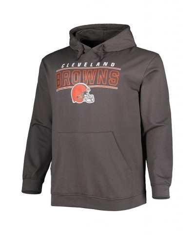 Men's Charcoal Cleveland Browns Big and Tall Logo Pullover Hoodie $41.28 Sweatshirt