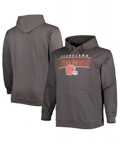 Men's Charcoal Cleveland Browns Big and Tall Logo Pullover Hoodie $41.28 Sweatshirt