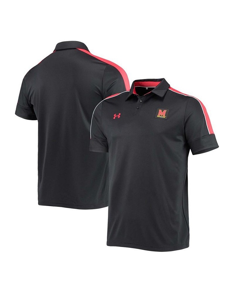 Men's Black Maryland Terrapins Sideline Recruit Performance Polo Shirt $28.52 Polo Shirts