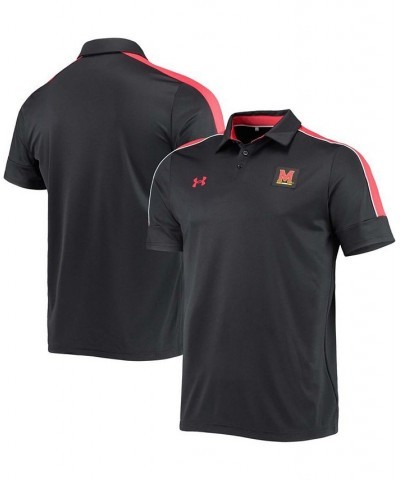 Men's Black Maryland Terrapins Sideline Recruit Performance Polo Shirt $28.52 Polo Shirts