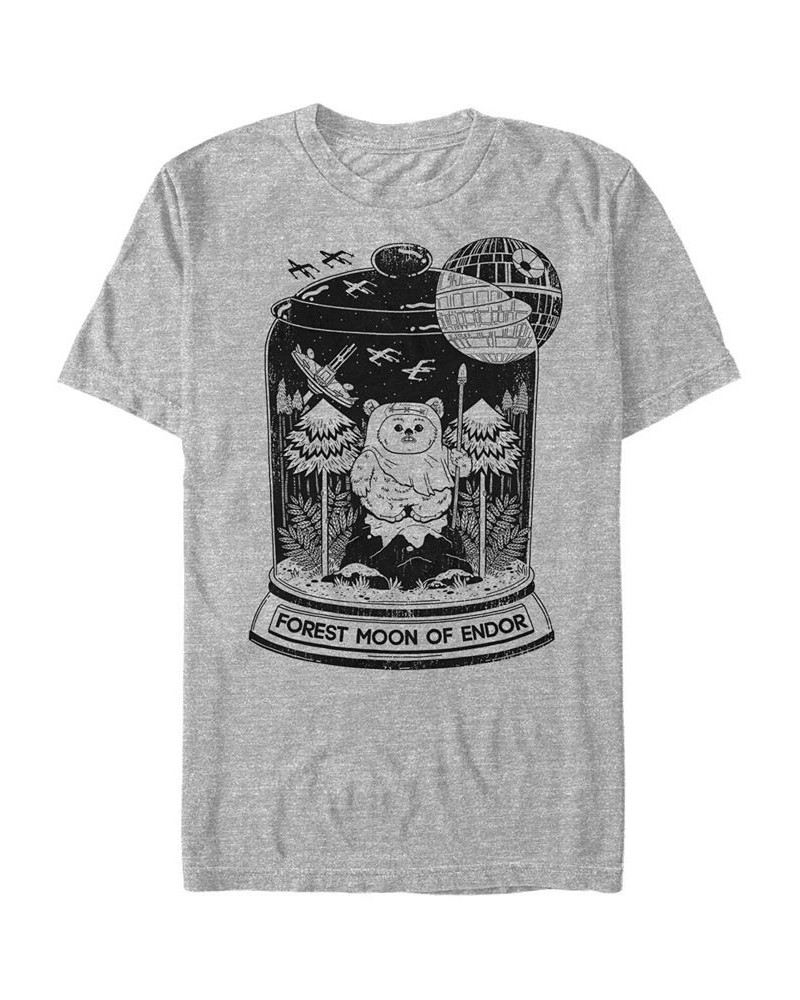 Star Wars Men's Classic Forest Moon of Endor Ewok Terrarium Short Sleeve T-Shirt Gray $14.35 T-Shirts