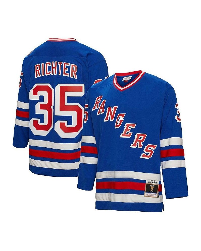 Men's Mike Richter Blue New York Rangers 1993 Blue Line Player Jersey $76.80 Jersey