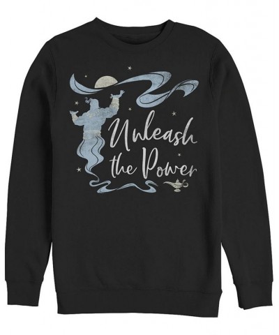 Disney Men's Aladdin Live Action Genie Unleash the Power Portrait, Crewneck Fleece Black $22.00 Sweatshirt