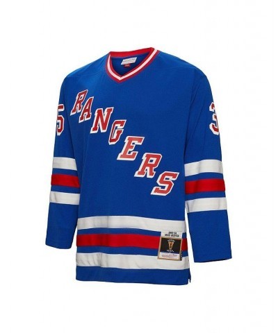 Men's Mike Richter Blue New York Rangers 1993 Blue Line Player Jersey $76.80 Jersey