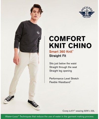 Men's Straight-Fit Comfort Knit Chinos PD01 $27.95 Pants