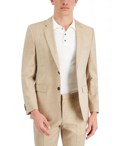 Hugo Boss Men's Modern-Fit Solid Suit Jacket Tan/Beige $82.81 Suits