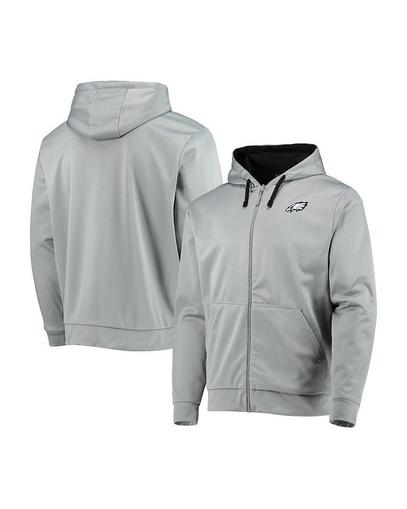 Men's Gray and Black Philadelphia Eagles Apprentice Full-Zip Hoodie $34.65 Sweatshirt