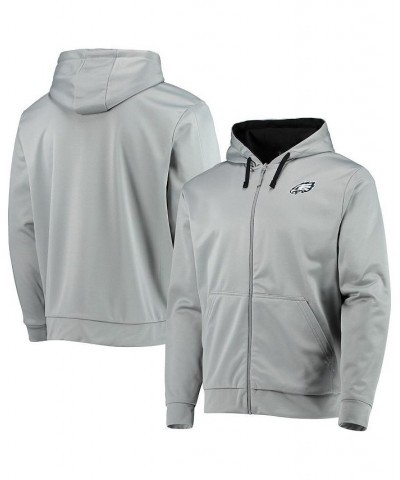 Men's Gray and Black Philadelphia Eagles Apprentice Full-Zip Hoodie $34.65 Sweatshirt