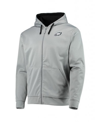 Men's Gray and Black Philadelphia Eagles Apprentice Full-Zip Hoodie $34.65 Sweatshirt