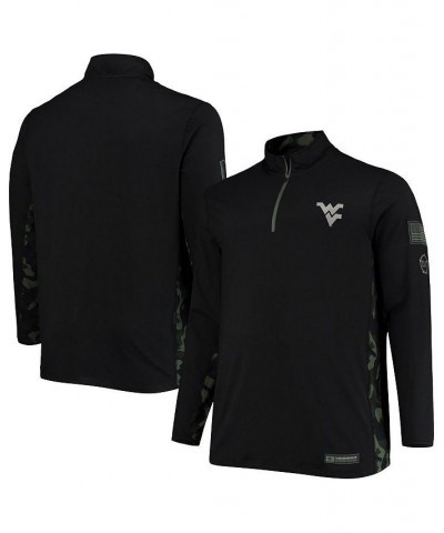 Men's Black West Virginia Mountaineers OHT Military-Inspired Appreciation Big and Tall Quarter-Zip Jacket $32.25 Jackets