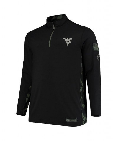 Men's Black West Virginia Mountaineers OHT Military-Inspired Appreciation Big and Tall Quarter-Zip Jacket $32.25 Jackets