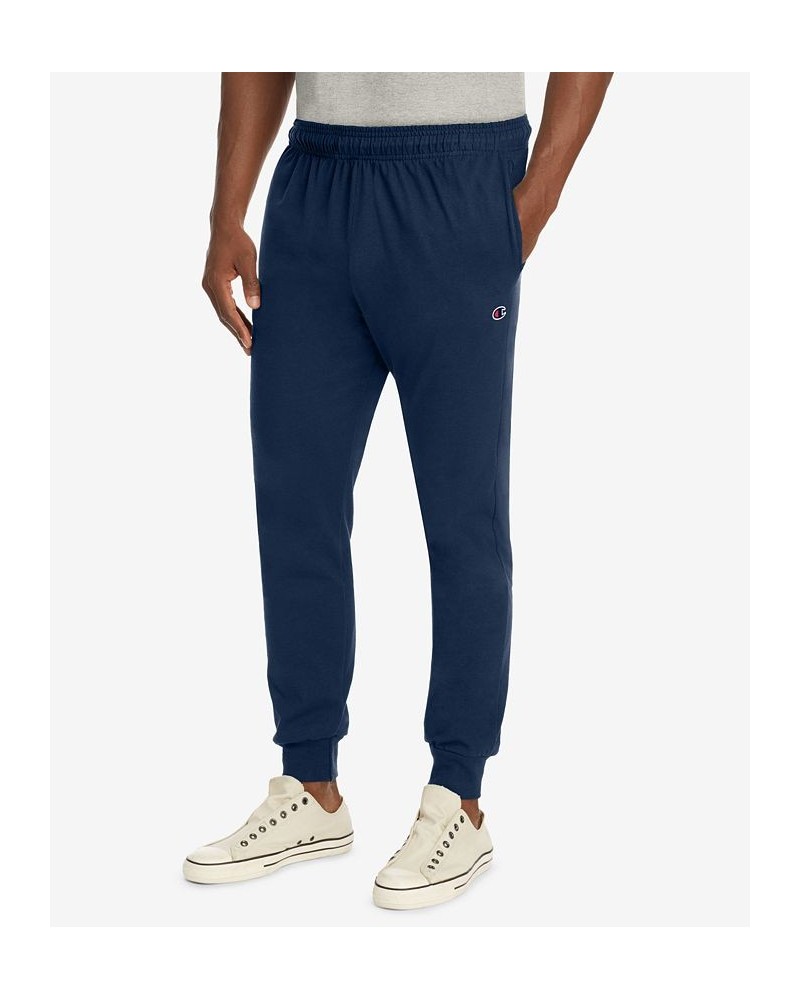 Men's Jersey Joggers Blue $21.39 Pants