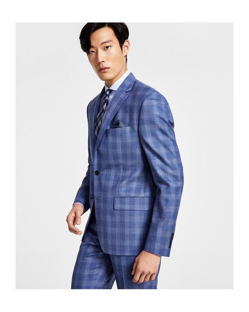 Men's Classic-Fit UltraFlex Stretch Plaid Suit Jacket & Suit Pants Multi $90.65 Suits