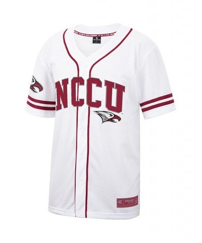 Men's White, Maroon North Carolina Central Eagles Free Spirited Baseball Jersey $33.75 Jersey