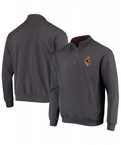 Men's Charcoal Wyoming Cowboys Tortugas Logo Quarter-Zip Jacket $25.84 Sweatshirt