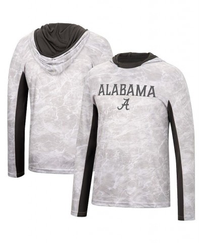 Men's White Alabama Crimson Tide Mossy Oak SPF 50 Performance Long Sleeve Hoodie T-shirt $33.79 T-Shirts