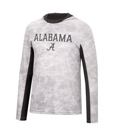 Men's White Alabama Crimson Tide Mossy Oak SPF 50 Performance Long Sleeve Hoodie T-shirt $33.79 T-Shirts