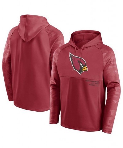 Men's Cardinal Arizona Cardinals Shade Defender Raglan Pullover Hoodie $36.00 Sweatshirt