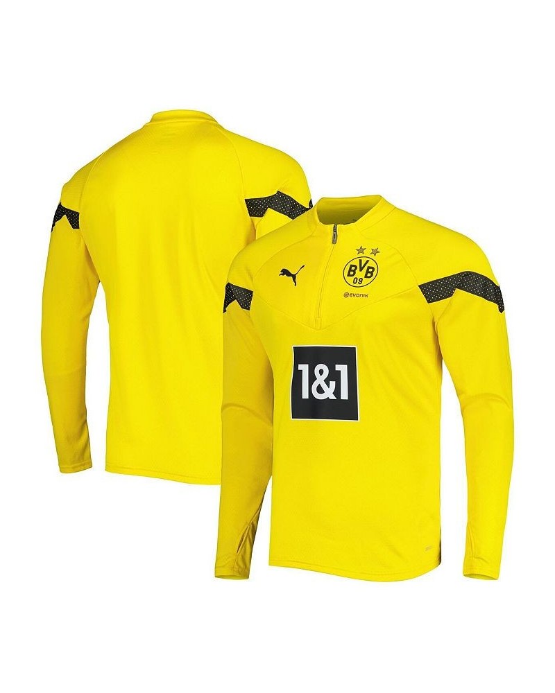 Men's Yellow Borussia Dortmund Raglan DryCELL Quarter-Zip Training Top $45.04 Tops