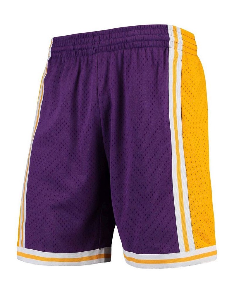 Men's Purple Los Angeles Lakers Hardwood Classics Team Swingman Shorts $32.90 Shorts