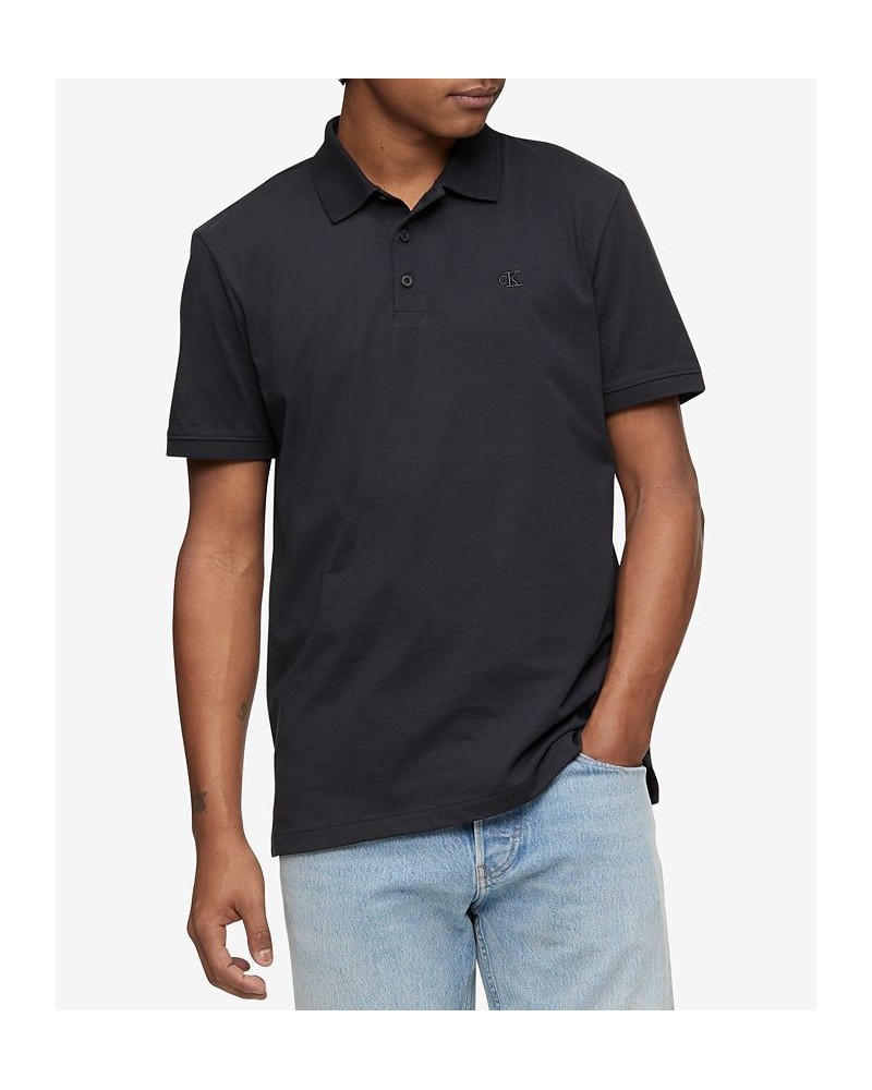 Men's Regular-Fit Smooth Cotton Monogram Logo Polo Shirt PD01 $27.49 Polo Shirts