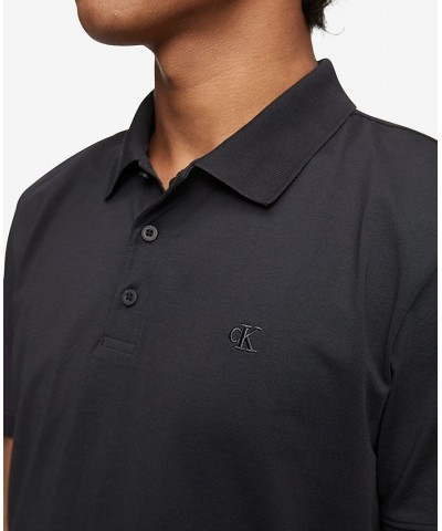 Men's Regular-Fit Smooth Cotton Monogram Logo Polo Shirt PD01 $27.49 Polo Shirts