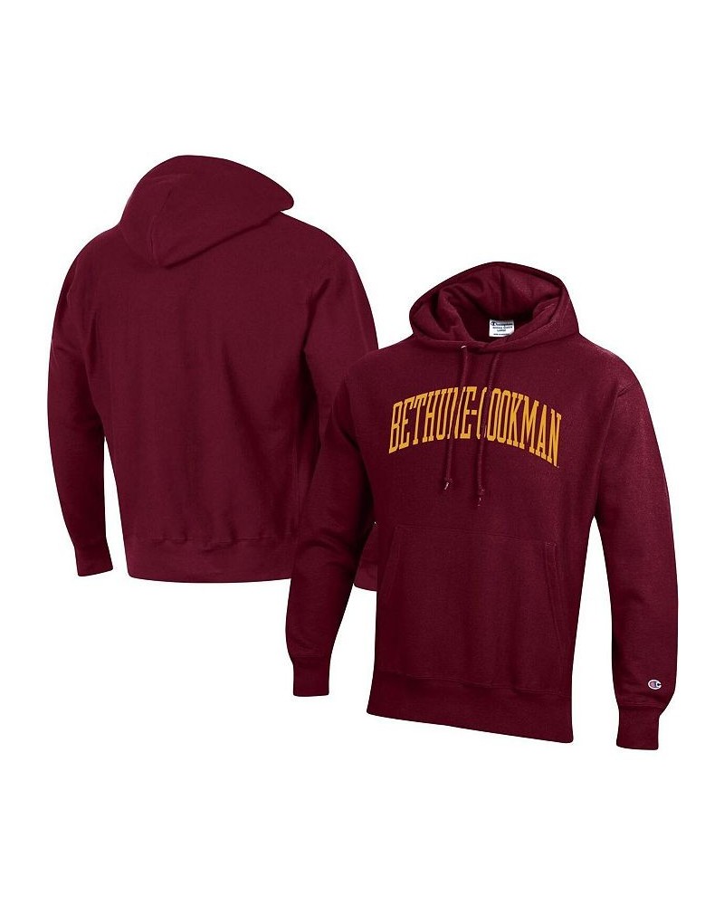 Men's Maroon Bethune-Cookman Wildcats Tall Arch Pullover Hoodie $38.00 Sweatshirt