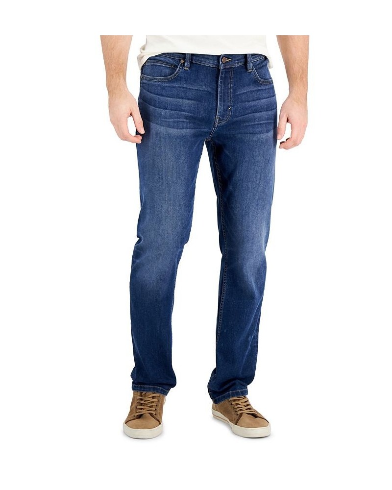 Men's Jon Medium Wash Straight Fit Stretch Jeans Blue $17.33 Jeans