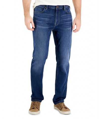 Men's Jon Medium Wash Straight Fit Stretch Jeans Blue $17.33 Jeans